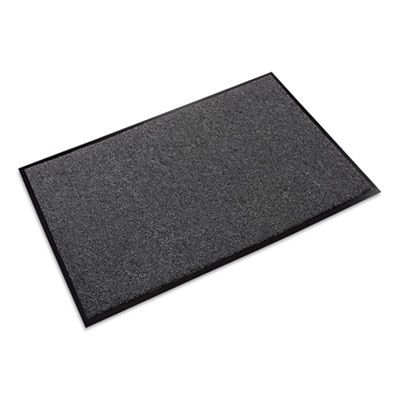 Rely-On Olefin Indoor Wiper Mat, Rectangular, Charcoal Gray Cut Pile Surface, 36" x 48"