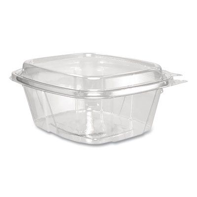 ClearPac SafeSeal Tamper-Resistant/Evident Containers, Domed Lid, 16 oz, Clear, Plastic, 100/Bag, 2 Bags/Carton