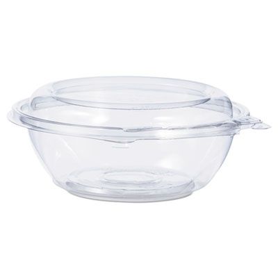 SafeSeal Tamper-Resistant, Tamper-Evident Bowls with Dome Lid, 8 oz, 5.5" Diameter x 2.1" h, Clear, Plastic, 240/Carton