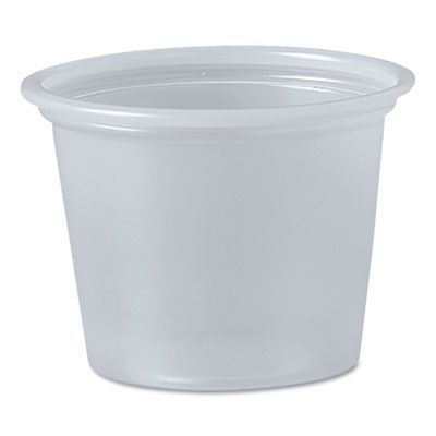 Polystyrene Portion Cups, 1 oz, Plastic, Translucent, 2,500/Carton