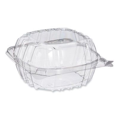 ClearSeal Hinged-Lid Plastic Containers, 5.86 x 3.11, Clear, Plastic, 500/Carton