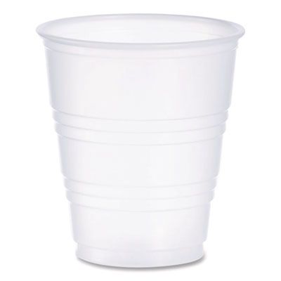 High-Impact Polystyrene Cold Cups, 5 oz, Plastic, Translucent, 100/Sleeve, 25 Sleeves/Carton