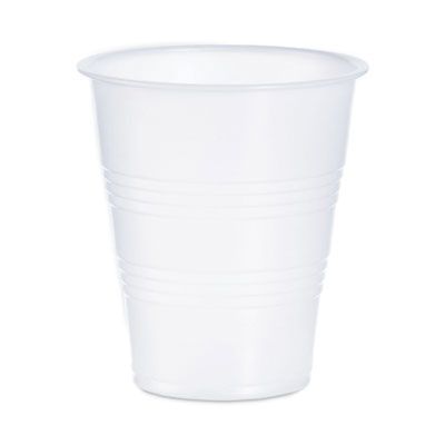 High-Impact Polystyrene Cold Cups, 7 oz, Plastic, Translucent, 100/Sleeve, 25 Sleeves/Carton