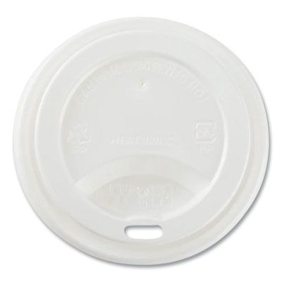 Hot Cup Lids, Sipper Lid, Fits 8 oz Hot Cups, Plastic, White, 1,000/Carton