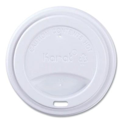 Hot Cup Lids, Sipper Lid, Fits 10 oz to 24 oz Hot Cups, Plastic, White, 1,000/Carton