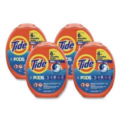 Pods, HE Compatible, Tide Original Scent, 85 oz, 112 Pods/Tub, 4 Tubs/Carton