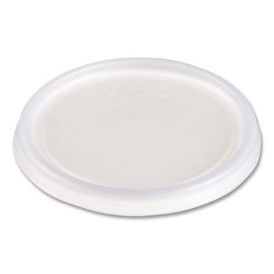 Non-Vented Cup Lids, Fits 6 oz Hot Cups/2 oz to 4 oz Food Containers, Plastic, Translucent, 1,000/Carton