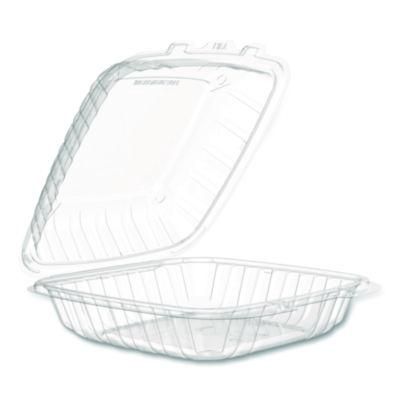 Microwaveable Hinged Containers, ProPlanet Seal, 9 x 8.75 x 3, Clear, Plastic 150/Carton