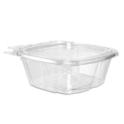ClearPac SafeSeal Tamper-Resistant/Evident Containers, Flat Lid, 12 oz, Clear, Plastic, 100/Bag, 2 Bags/Carton