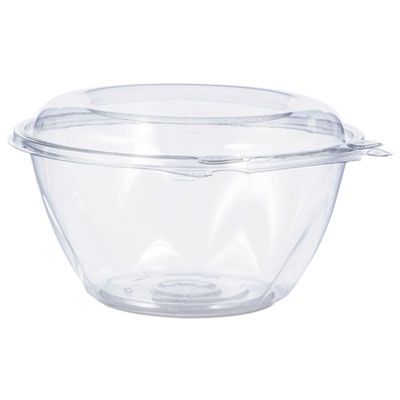 SafeSeal Tamper-Resistant, Tamper-Evident Bowls with Dome Lid, 32 oz, 7" Diameter x 3.4" h, Clear, Plastic, 150/Carton
