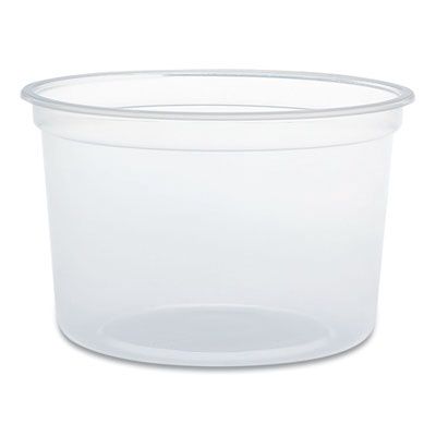 MicroGourmet Food Container, 16 oz, Translucent, Plastic, 50/Pack, 10 Packs/Carton