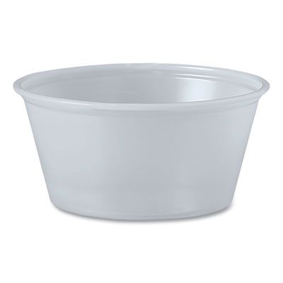 Polystyrene Portion Cups, 3.25 oz, Plastic, Translucent, 250/Bag, 10 Bags/Carton