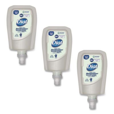 Antibacterial Gel Hand Sanitizer Refill For Fit Touch Free Dispenser, 1.2 L Bottle, Fragrance-Free, 3/carton