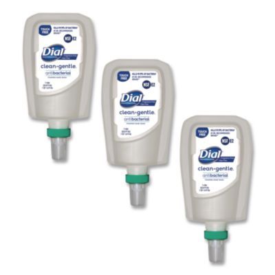 Clean+Gentle Antibacterial Foaming Hand Wash Refill for FIT Touch Free Dispenser, Fragrance-Free, 1 L, 3/Carton