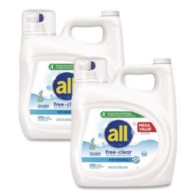 Free Clear HE Laundry Detergent, 154 oz Bottle, 2/Carton