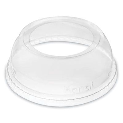 PET Lids, Wide Opening Dome, Fits 12 oz to 24 oz Cold Cups, Plastic, Clear, 1,000/Carton