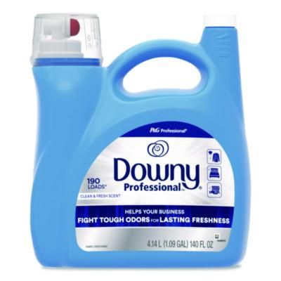 Commercial Liquid Fabric Softener, Clean and Fresh Scent, 140 oz Plastic Bottle with Dispensing Tap