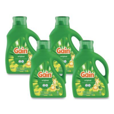 Liquid Laundry Detergent, Gain Original Scent, 81 oz Pour Bottle, 4/Carton