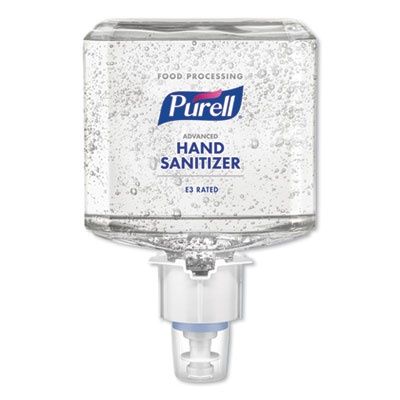 Advanced E3-Rated Instant Hand Sanitizer Gel, 1,200 mL Refill, Fragrance-Free, For ES4 Dispensers, 2/Carton