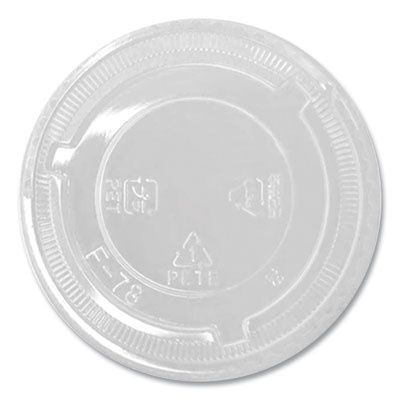 PET Lids, No Hole Flat Lid, Fits 8 oz to 10 oz Cold Cups, Plastic, Clear, 1,000/Carton