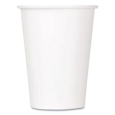 Double Poly Paper Cold Cups, 12 oz, White, 1,000/Carton