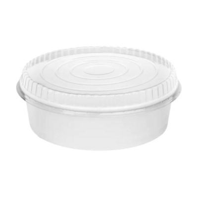 Plastic Lid for Food Bucket, for 48 oz Buckets, Clear, Plastic, 270/Carton