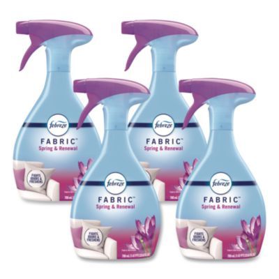 FABRIC Refresher/Odor Eliminator, Spring and Renewal, 23.6 oz Spray Bottle, 4/Carton