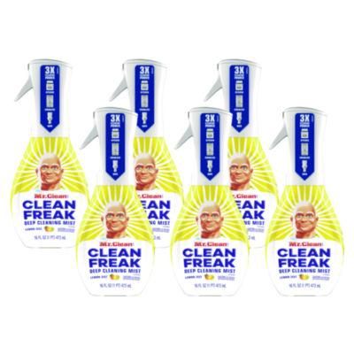 Clean Freak Deep Cleaning Mist Multi-Surface Spray, Lemon Scent, 16 oz Spray Bottle, 6/Carton