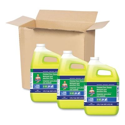 Finished Floor Cleaner, Lemon Scent, Liquid, 1 Gal Bottle, 3/carton