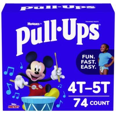 Learning Designs Potty Training Pants for Boys, Size 6, 4T-5T, 38 lbs to 50 lbs, 74/Carton