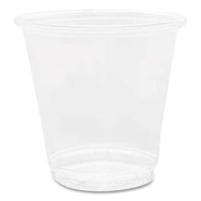 PET Plastic Cups, 3 oz, Clear, 2,500/Carton
