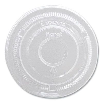 PET Lids, No Hole Flat Lid, 12 oz to 24 oz Cold Cups, Plastic, Clear, 1,000/Carton