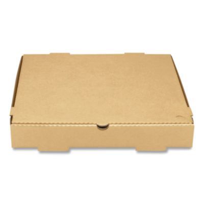 Corrugated Pizza Box, 14 x 14 x 2, Kraft, Cardboard, 50/Carton