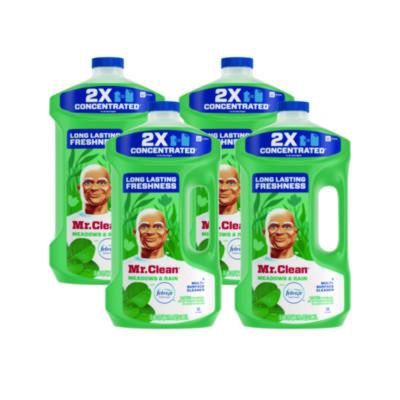 Multipurpose Cleaning Solution with Febreze, Meadows and Rain Scent, 64 oz Bottle, 4/Carton