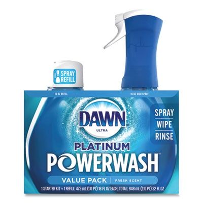 Platinum Powerwash Dish Spray, Fresh Scent, 16 oz Spray Bottle, 2/Pack