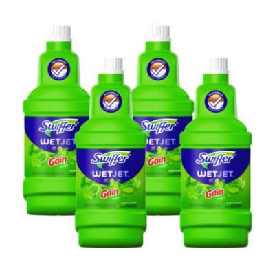 WetJet System Cleaning-Solution Refill, Gain Scent, 1.25 L Bottle, 4/Carton