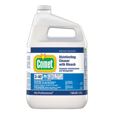 Disinfecting Cleaner with Bleach, Fresh Scent, 1 gal Closed-Loop Plastic Jug, 3/Carton