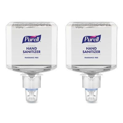 Advanced Hand Sanitizer Gentle and Free Foam, 1,200 mL Refill, Fragrance-Free, For ES4 Dispensers, 2/Carton