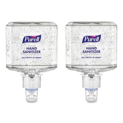 Advanced Hand Sanitizer Gel Refill, 1,200 mL, Clean Scent, For ES4 Dispensers, 2/Carton
