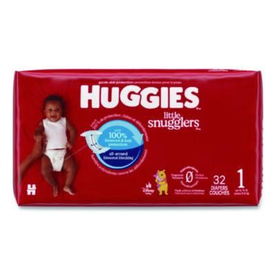 Little Snugglers Baby Diapers, Size 1, 8 lbs to 14 lbs, Disney Design, 32 Diapers/Pack, 4 Packs/Carton