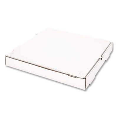 Corrugated Pizza Boxes, 16 x 16 x 1.97, White/Brown, 50/Carton