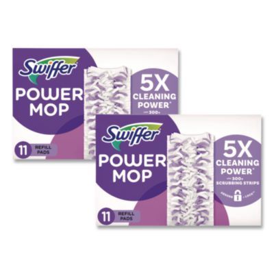 PowerMop Mopping Pads, 11.41 x 5.31, 11/Box, 2 Boxes/Carton