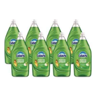 Ultra Liquid Dish Detergent, Apple Blossom Scent, 38 oz Bottle, 8/Carton