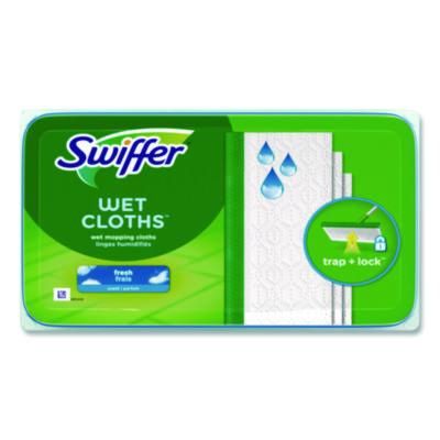 Wet Refill Cloths, 10 x 8, Fresh Scent, White, 24/Box