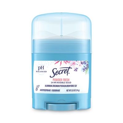 Invisible Solid Anti-Perspirant and Deodorant, Powder Fresh Scent, 0.5 oz Stick, 24/Carton
