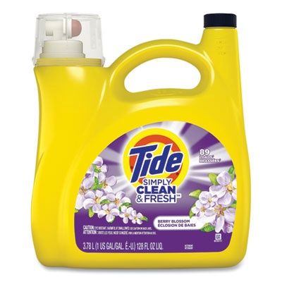 Simply Clean and Fresh Laundry Detergent, Berry Blossom Scent, 89 Loads, 128 oz Pump Bottle