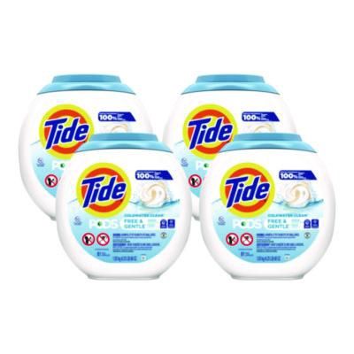 Pods Laundry Detergent, HE Compatible, Unscented, 81 Pods/Tub, 4 Tubs/Carton