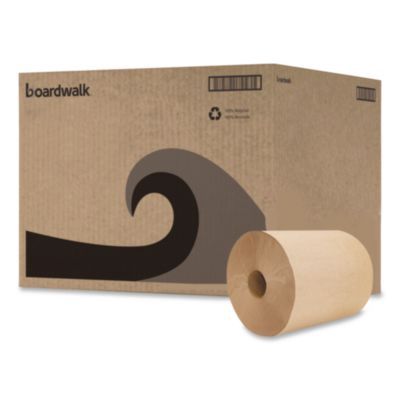 Boardwalk Green Universal Roll Towels, 1-Ply, 8" x 800 ft, Natural, 6 Rolls/Carton
