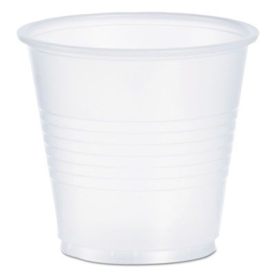 High-Impact Polystyrene Cold Cups, 3.5 oz, Plastic, Translucent, 100/Pack