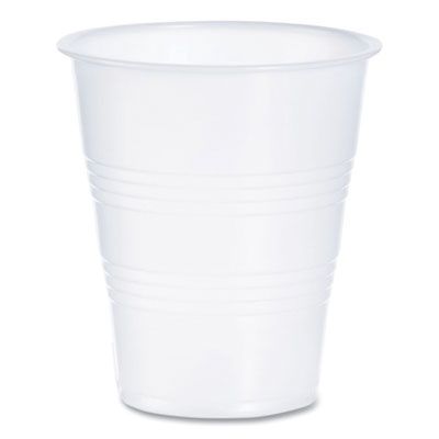 High-Impact Polystyrene Cold Cups, 7 oz, Plastic, Translucent, 100/Pack